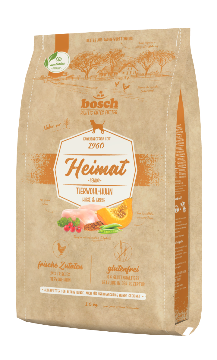 bosch Hunde-Trockenfutter Heimat Senior Tierwohl-Huhn